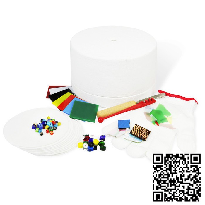 曼德 1707021-10 DIY工具 大窑炉10件套创意手工微波窑炉 热熔彩色玻璃DIY手工工具配件饰品配件图6