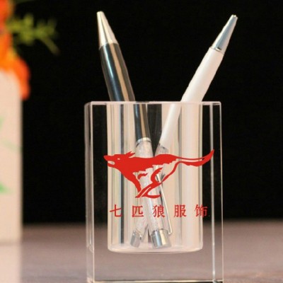 广州创意水晶笔筒定做同学聚会纪念品答谢恩师礼品定制