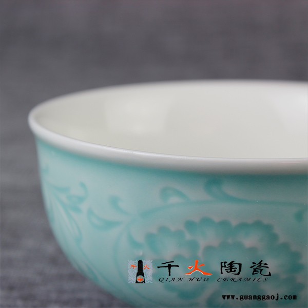 千火陶瓷 色釉饭碗定制十件装色釉定制图5