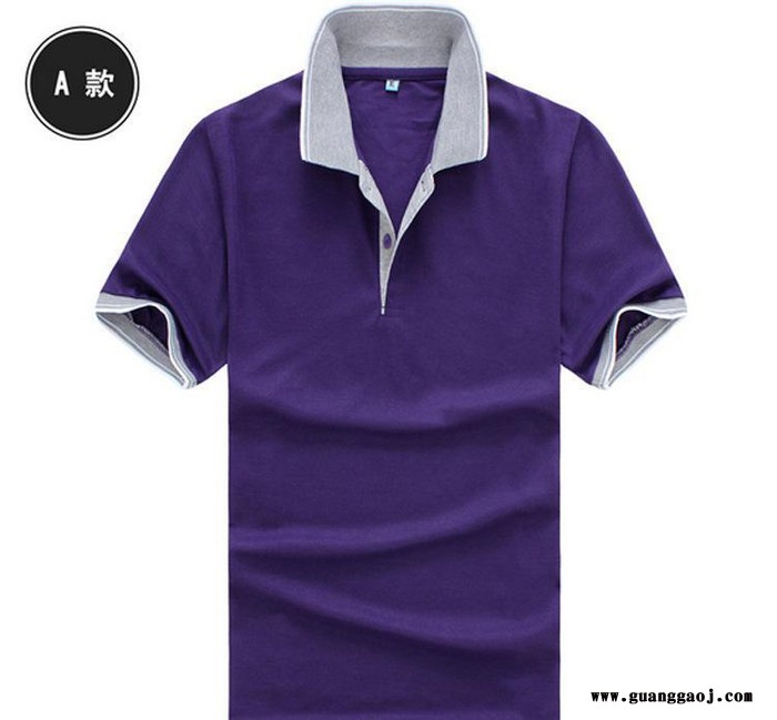 POLO衫男 服装 新款特价定制 180g涤棉灰领广告衫图2