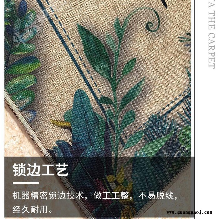 华踏家居 送客户礼品广告门垫定制 亚麻招财猫地垫 半圆形脚垫定制套装 牛年新款定制礼品  20元以下  广东地毯定制厂家图5