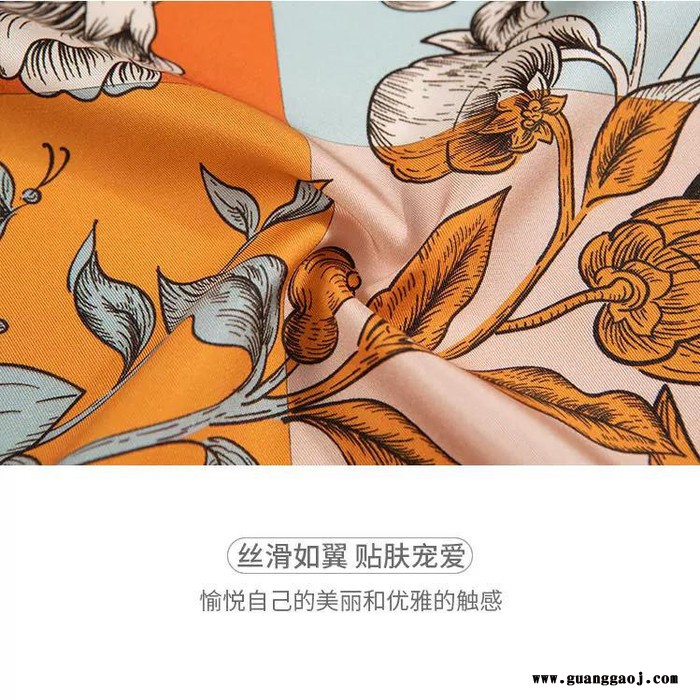 万事利 真丝围巾 丝巾真丝女小方巾 妈妈款丝绸围巾中方巾 桑蚕丝领巾礼盒装 真丝 丝巾 真丝 丝巾图5
