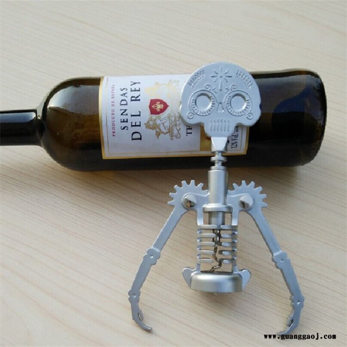 广东** 创意个性礼品  骷髅红酒开瓶器 锌合金葡萄酒开酒器图2