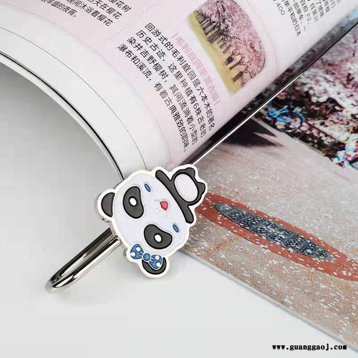 可爱熊猫如意创意金属书签定制卡通动漫活动礼品工艺品纪念品定做 欢迎来图定制图1