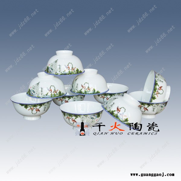 千火陶瓷 春天高脚套碗定制图2