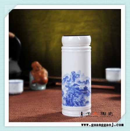 青花瓷礼品套装陶瓷保温杯陶瓷手绘保温杯陶瓷厂家批发保温杯图5