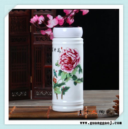 青花瓷礼品套装陶瓷保温杯陶瓷手绘保温杯陶瓷厂家批发保温杯图2