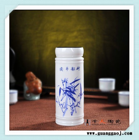 青花瓷礼品套装陶瓷保温杯陶瓷手绘保温杯陶瓷厂家批发保温杯图3