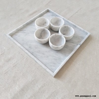 大理石正方形首饰水果托盘三件套 家居酒店桌面装饰水果托盘首饰托盘三件套  果盘 果盘’ 果盘、茶盘