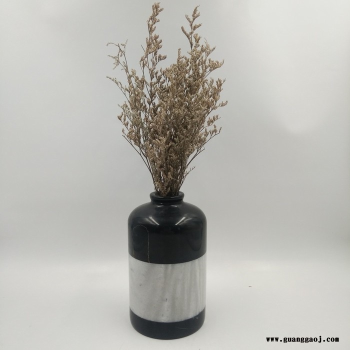 大理石创意家居桌面装饰串色大理石花瓶花插定制礼品 现货可售图5