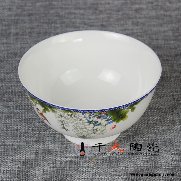 促销活动用陶瓷碗定制 景德镇餐具定做图1