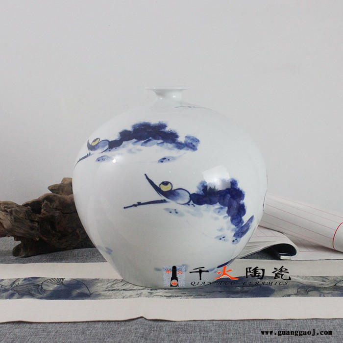 千火陶瓷 礼品花瓶 景德镇陶瓷礼品花瓶定制图4