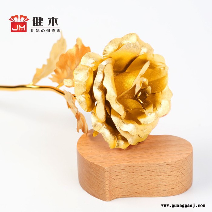 健木 创意心形木底座 送女友玫瑰花插花木底座 情人节礼品图8