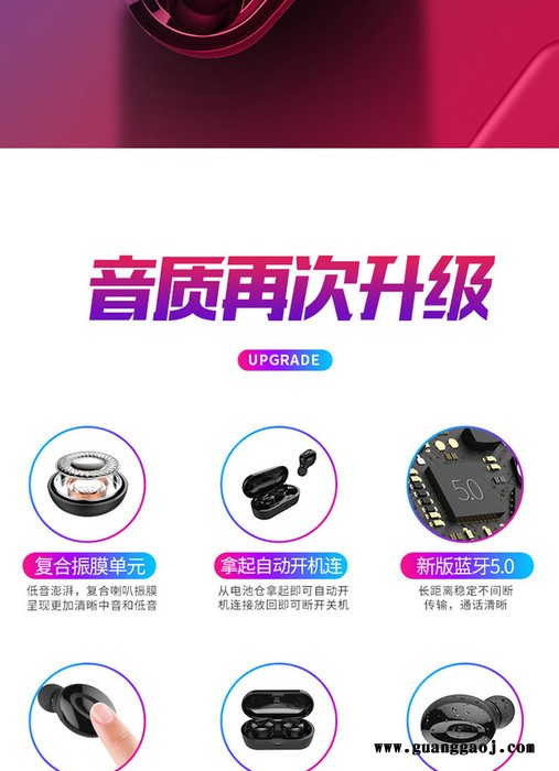 无线蓝牙耳机礼品定制贴牌logo定制政德技术图1