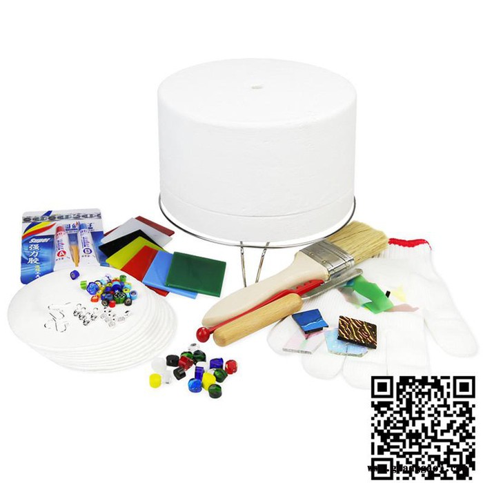 曼德 1707021-15 DIY工具高温热熔彩色玻璃制作饰品 创意礼品小窑炉套装手工饰品配件图5