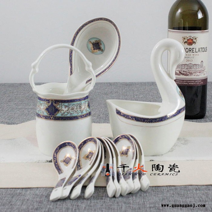 千火陶瓷 刺金时代骨瓷餐具定制图5