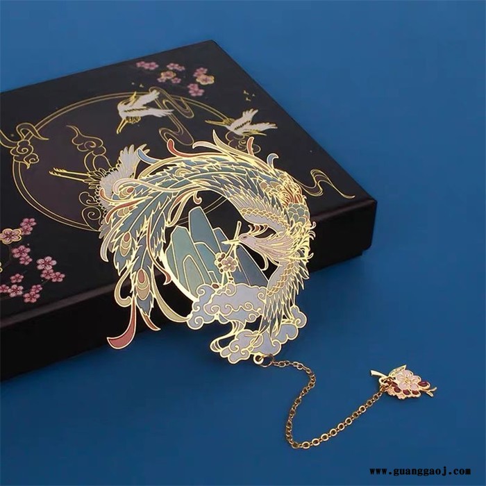 古风金属书签定做 精美黄铜创意书签 可定制节日礼品书签图3