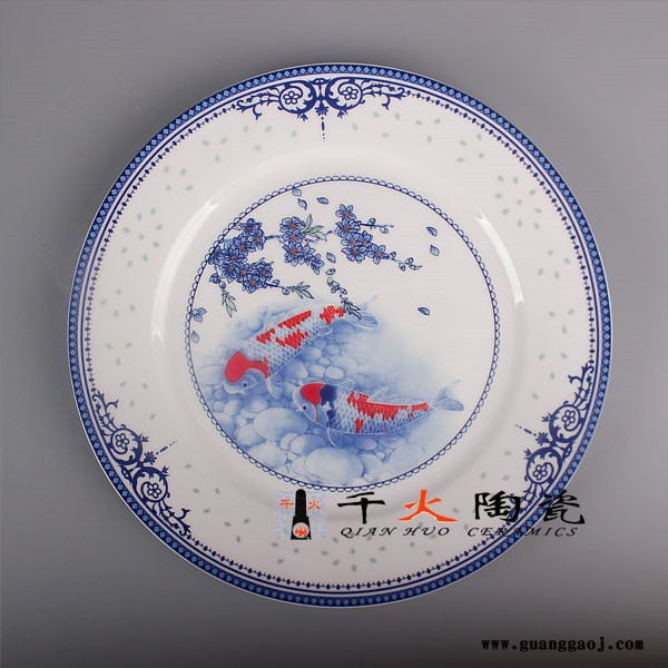 千火陶瓷 56头骨瓷餐具定制 骨瓷餐具鸿运当头图2