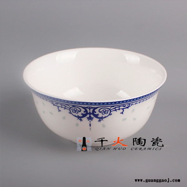 千火陶瓷 56头骨瓷餐具定制 骨瓷餐具鸿运当头图3