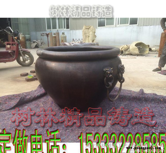 新故宫铜缸公司铸铜铜缸商家仿古**铜缸价格千秋香炉铜鼎大型落地工艺品商务开业乔迁礼品创意铸铜厂家图2