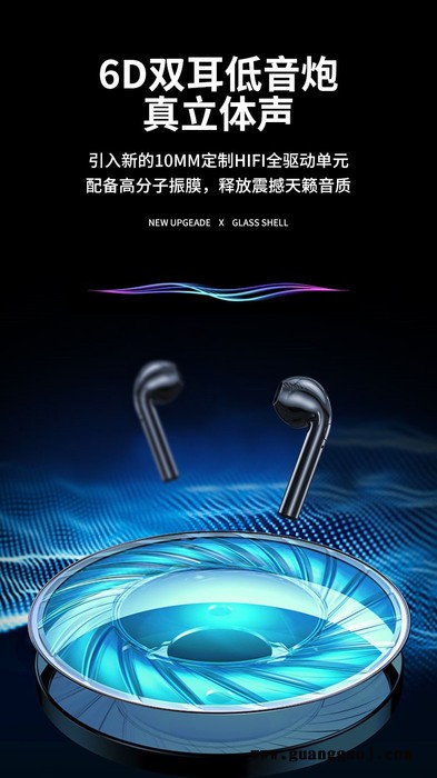 蓝牙耳机充电宝5.0数显屏双耳带充电仓立体声多功能移动电源印制图1