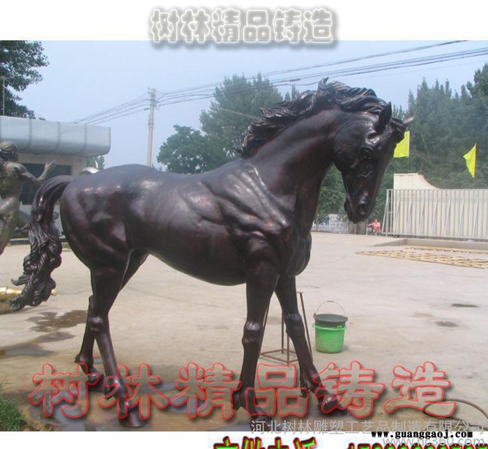 新创新铜马工艺品 纯铜铸造大型铸铜马摆件 纯铜唐马 摆件铜马战马青铜器工艺品创意个性礼品定制图2