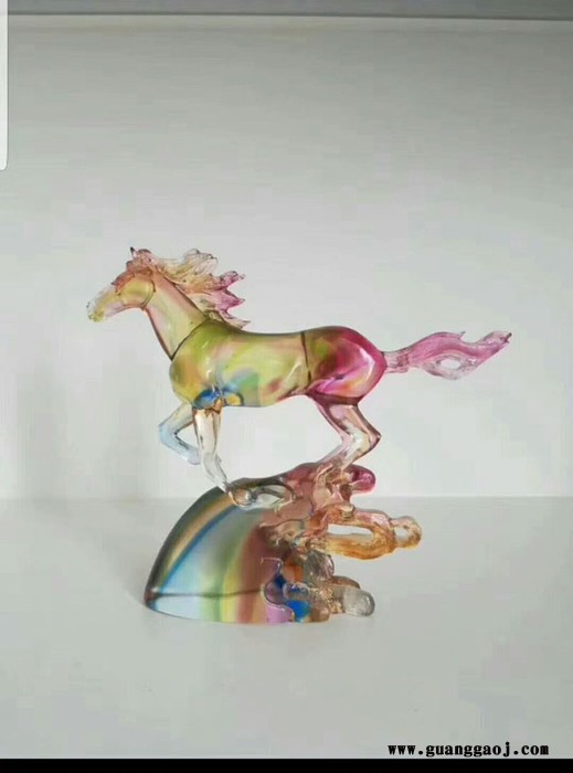 古法琉璃马到成功礼品琉璃工艺品厂家定制各种琉璃动物摆件礼品制作图7