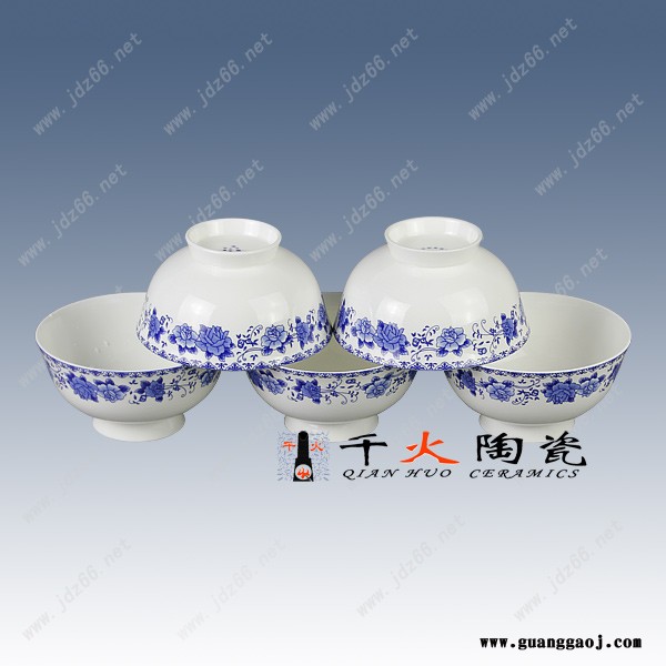 千火陶瓷 青花礼品碗定高脚青花碗图5