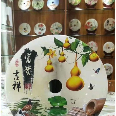 广州白玉石平安扣摆件定做批发，商务礼品定做