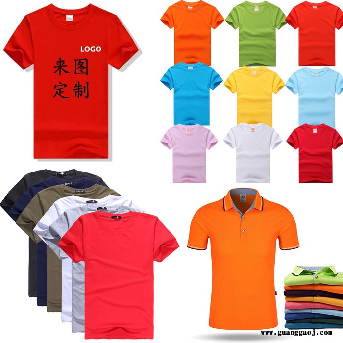 隆都服饰_广告衫_T恤厂家_纯棉短袖夏季T恤打底衫纯色广告衫印字图4