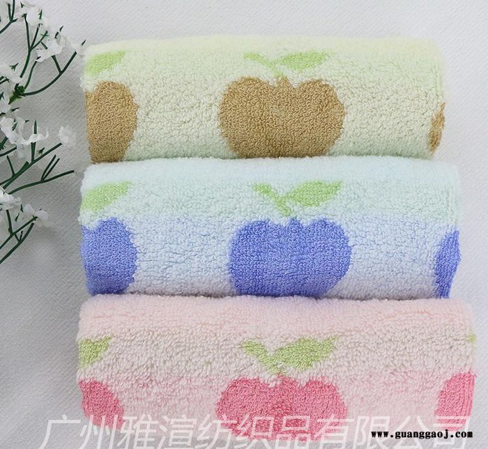 直销 竹纤维苹果童巾25*50cm 创意礼品毛巾 天然竹纤维图2