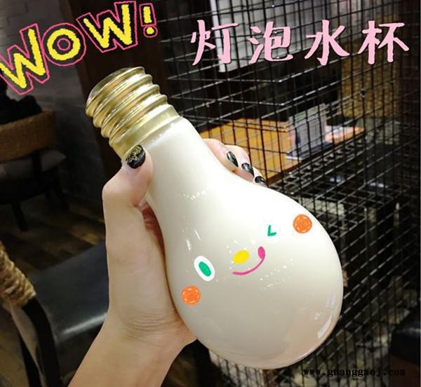 灯泡瓶玻璃定做 创意促销小礼品广告促销水杯 个性玻璃杯印logo图2