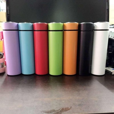 不锈钢真空创意礼品保温杯， 过滤网茶漏直杯