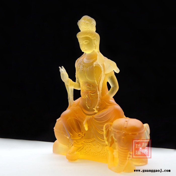 腾洪工艺普贤菩萨 西藏寺庙佛像定制文殊菩萨大小号佛教莲花灯佛教贡碗摆件礼品定制图1