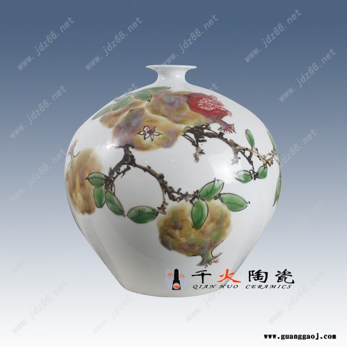 千火陶瓷 手绘笑口常开陶瓷球瓶FCXCQQQBQ080E-高29cm 宽28cm图3