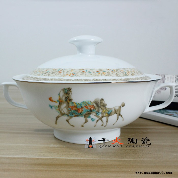 五星级酒店定做陶瓷餐具摆台，厨房餐具碗盘图1
