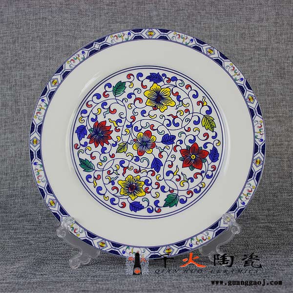 千火陶瓷 五彩珠莲餐具定制图4