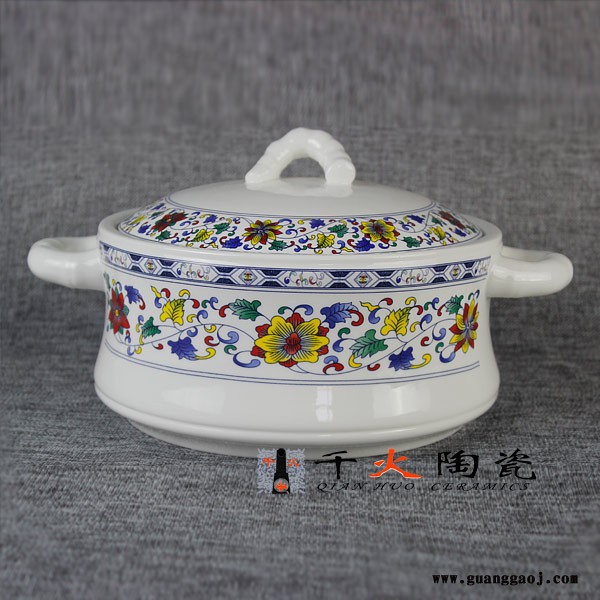 千火陶瓷 五彩珠莲餐具定制图8