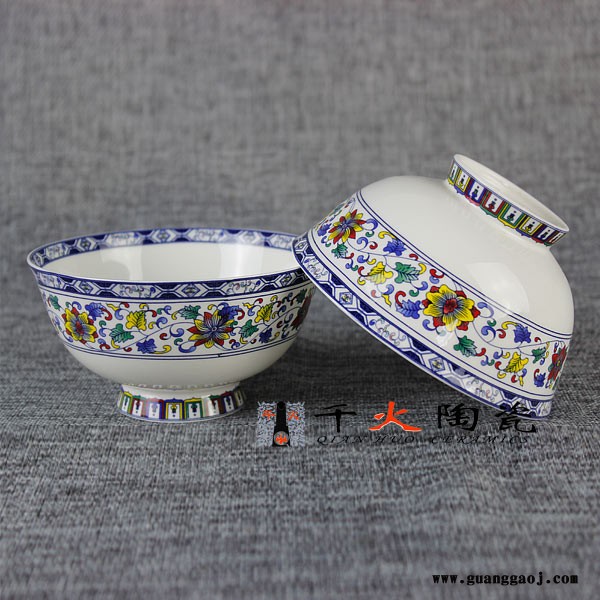 千火陶瓷 五彩珠莲餐具定制图6