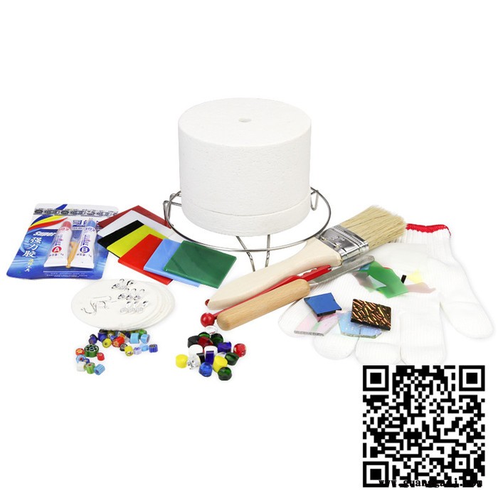 曼德 1707001-15DIY工具热熔彩色玻璃制作 电加热玻璃热熔机手工艺术饰品微波小窑炉套装配件工具图8