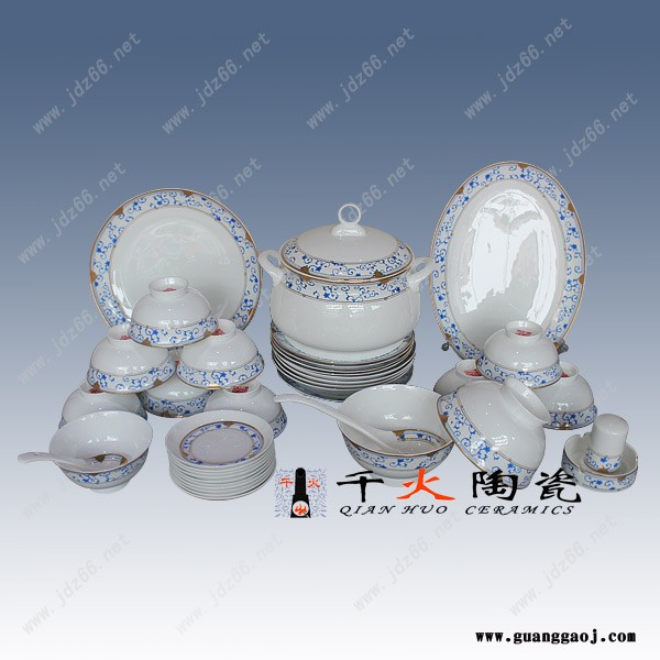 千火陶瓷 青花宛餐具定制图7