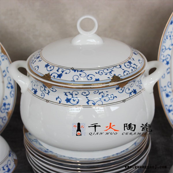 千火陶瓷 青花宛餐具定制图6
