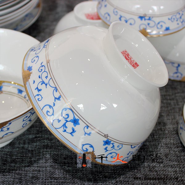 千火陶瓷 青花宛餐具定制图8