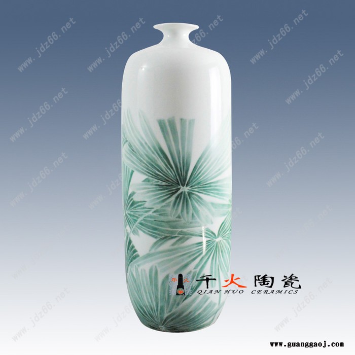 手绘棕桐花陶瓷花瓶FCXCQQZWQ092E-高50cm 宽17.5cm图5