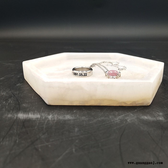 六边形玉石首饰化妆品托盘 家居酒店化妆店桌面装饰托盘化妆品托盘 定制礼品礼盒logo图6