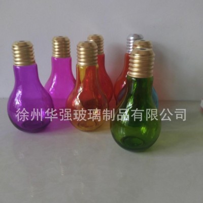 新品灯泡饮料瓶玻璃瓶奶茶瓶果汁咖啡瓶创意礼品