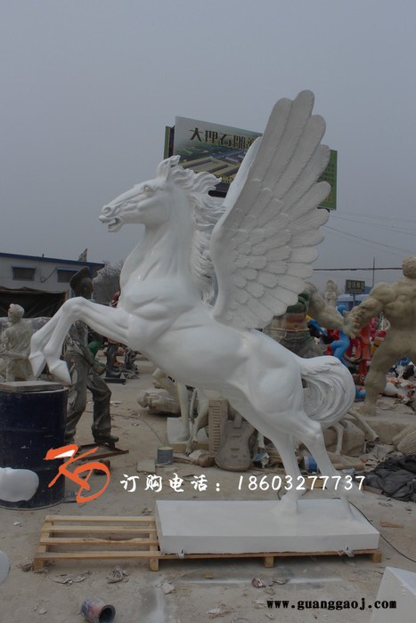 广东康大雕塑定制 礼品摆件大型展翅铜飞马河北宏达雕塑图8