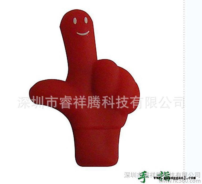 专业U盘年终企业活动礼品U盘 简单经典胜利手势创意U盘图2