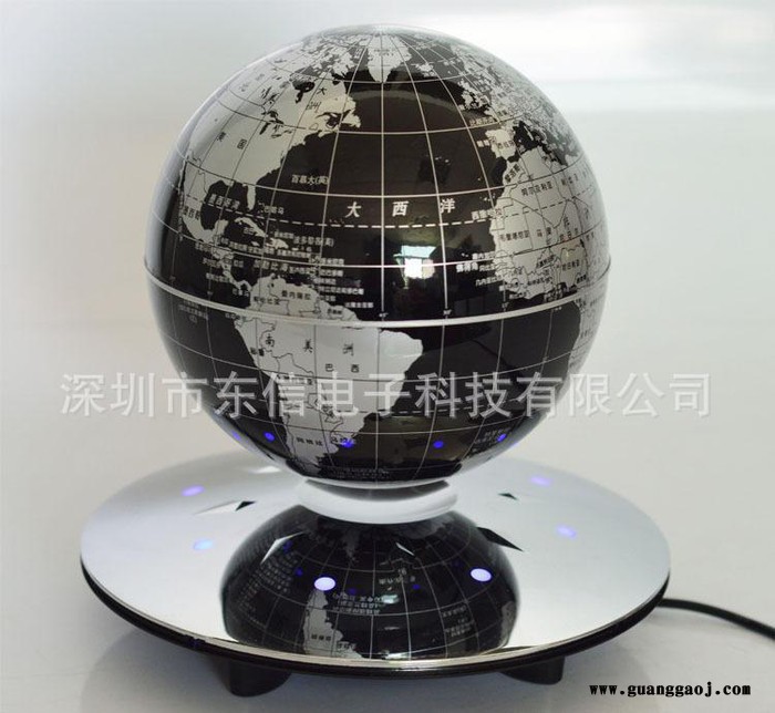 磁悬浮6寸地球仪电镀发光底座中英文创意工艺礼品东信直销图2