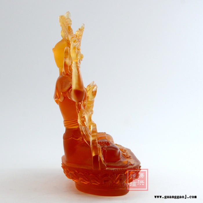 西藏寺庙佛像定制文殊菩萨大小号佛教莲花灯佛教贡碗摆件礼品定制图2